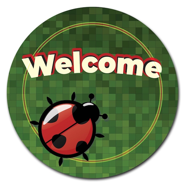 Welcome To The Porch Circle Corrugated Plastic Sign